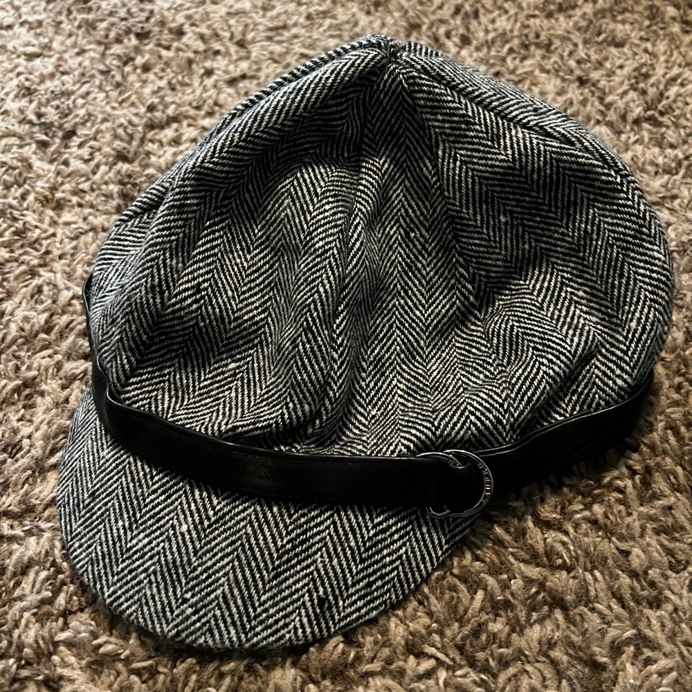 Ralph Lauren Black and White Herringbone Hat